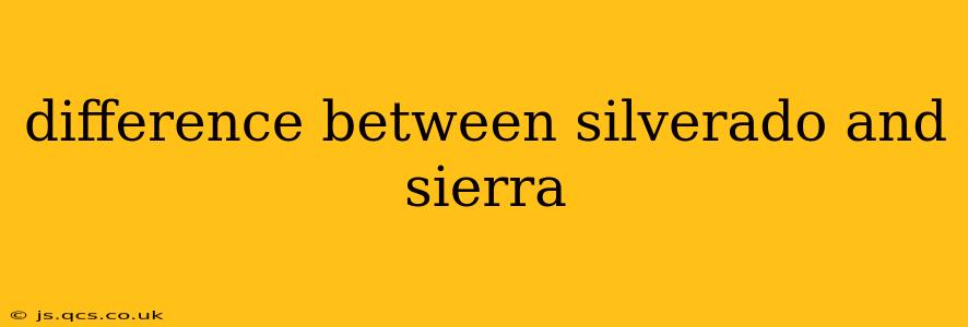 difference between silverado and sierra