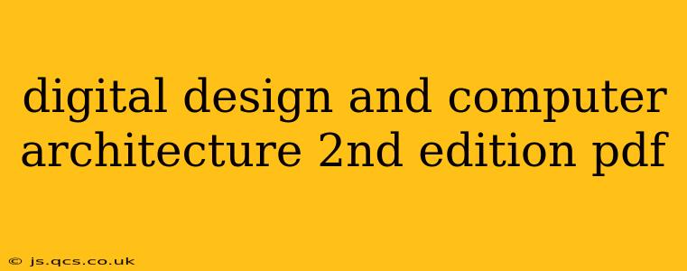 digital design and computer architecture 2nd edition pdf