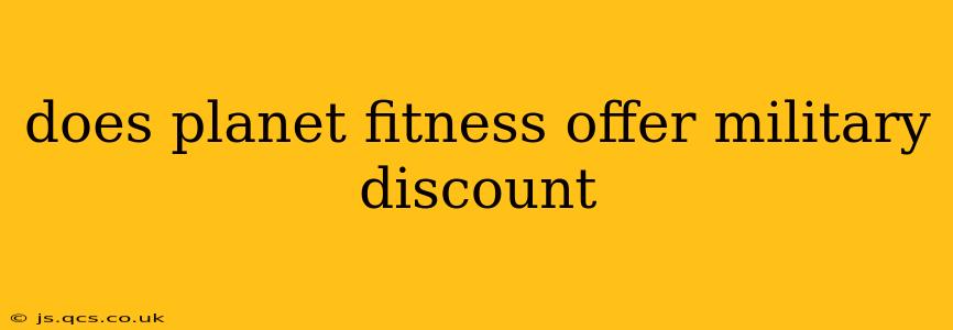 does planet fitness offer military discount
