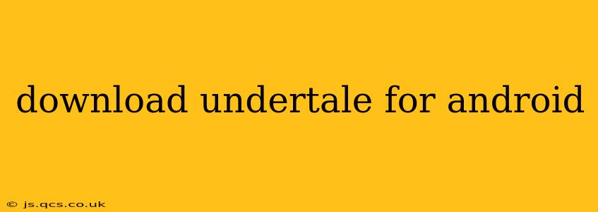 download undertale for android