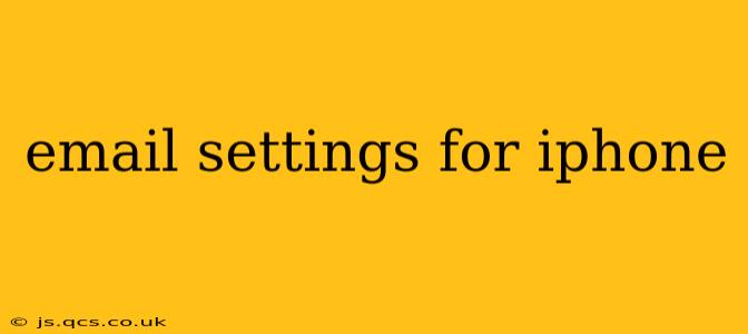 email settings for iphone
