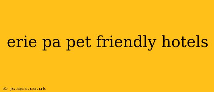 erie pa pet friendly hotels