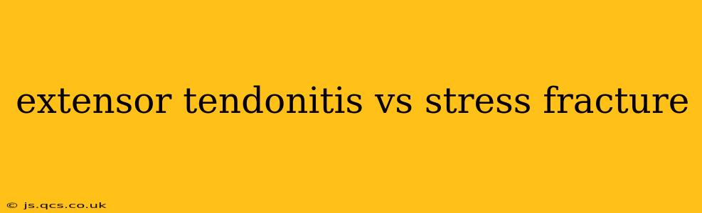 extensor tendonitis vs stress fracture