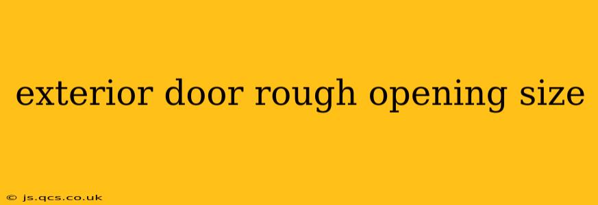 exterior door rough opening size