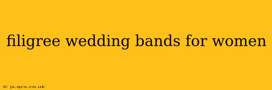 filigree wedding bands for women