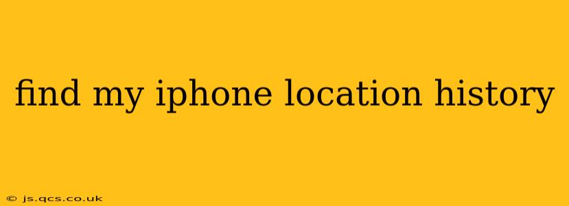 find my iphone location history