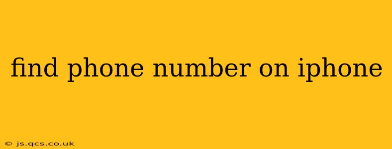 find phone number on iphone