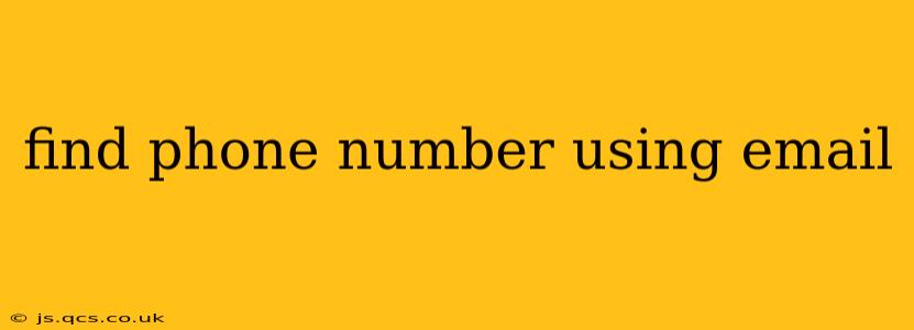 find phone number using email