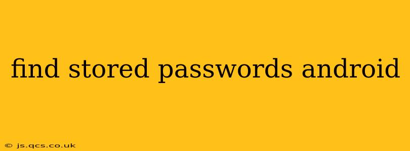 find stored passwords android