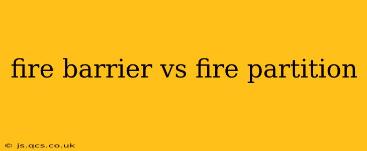 fire barrier vs fire partition
