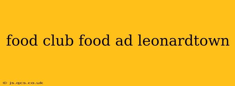 food club food ad leonardtown