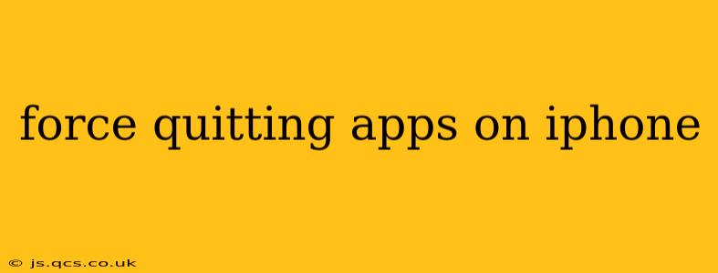 force quitting apps on iphone