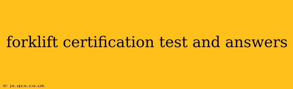 forklift certification test and answers