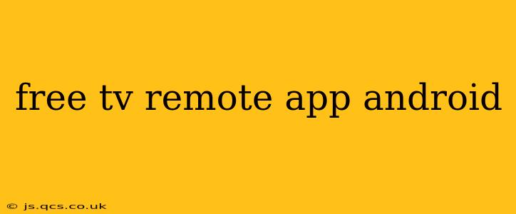 free tv remote app android
