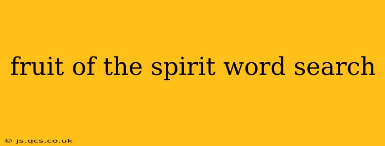 fruit of the spirit word search