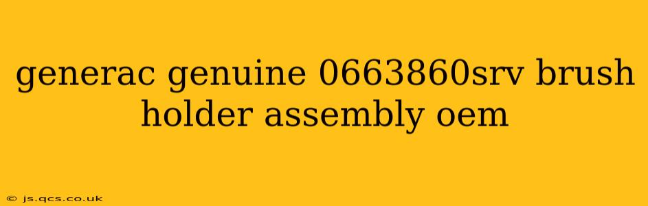 generac genuine 0663860srv brush holder assembly oem