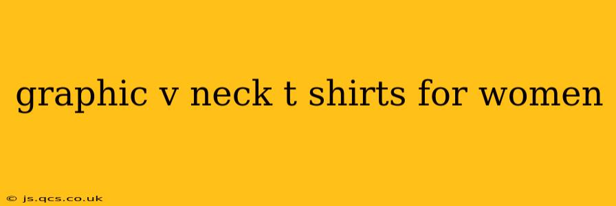 graphic v neck t shirts for women