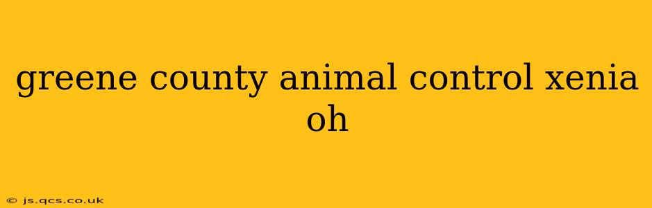 greene county animal control xenia oh