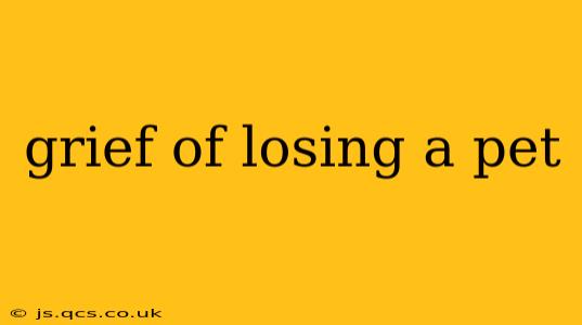 grief of losing a pet