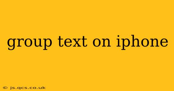 group text on iphone