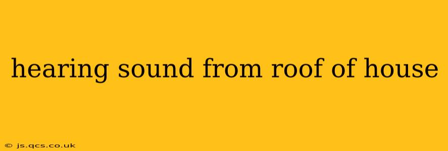 hearing sound from roof of house