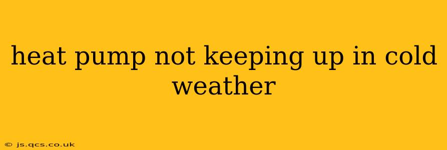 heat pump not keeping up in cold weather