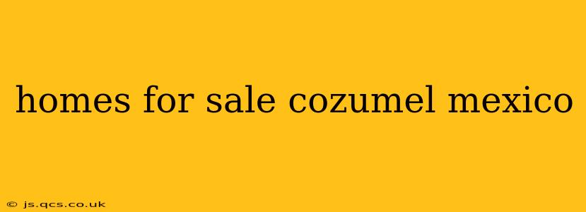 homes for sale cozumel mexico