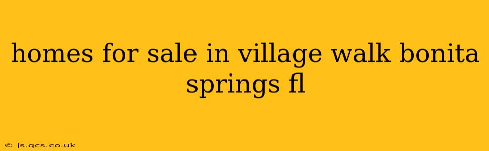homes for sale in village walk bonita springs fl