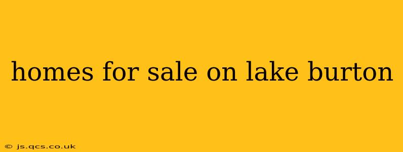 homes for sale on lake burton
