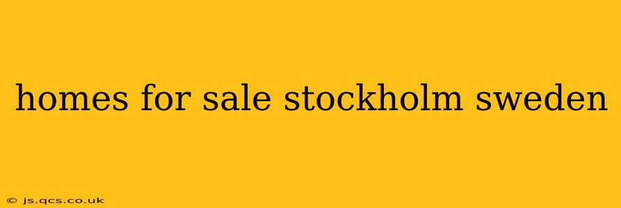 homes for sale stockholm sweden