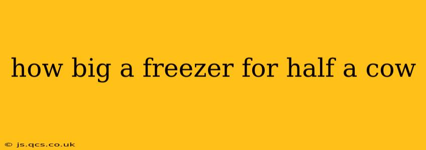 how big a freezer for half a cow