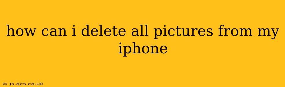 how can i delete all pictures from my iphone