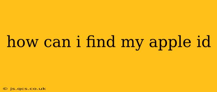 how can i find my apple id