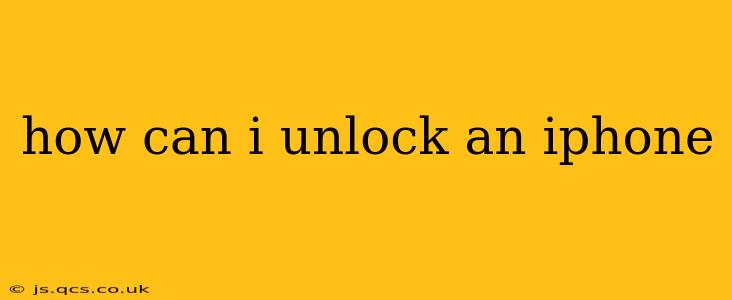 how can i unlock an iphone