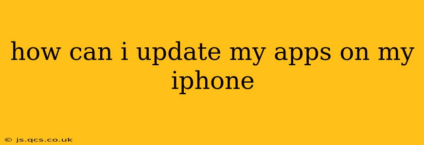 how can i update my apps on my iphone
