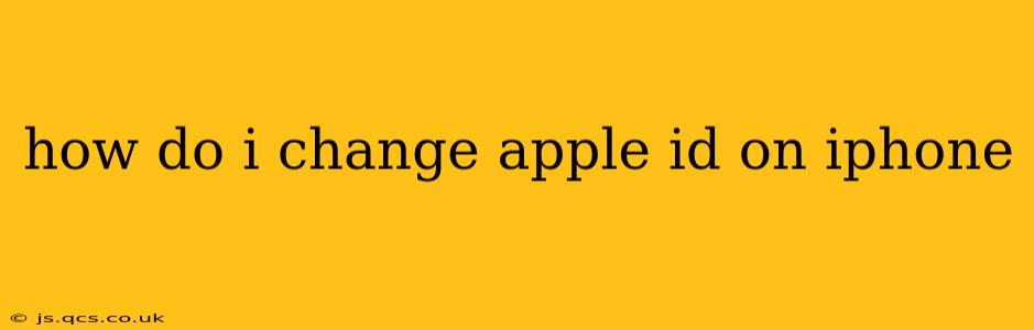 how do i change apple id on iphone