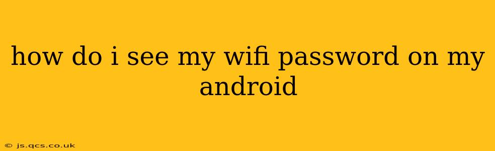how do i see my wifi password on my android