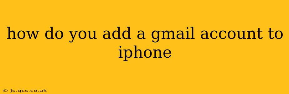 how do you add a gmail account to iphone