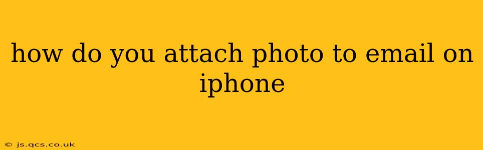 how do you attach photo to email on iphone