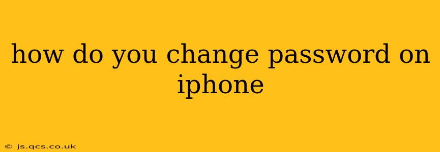 how do you change password on iphone
