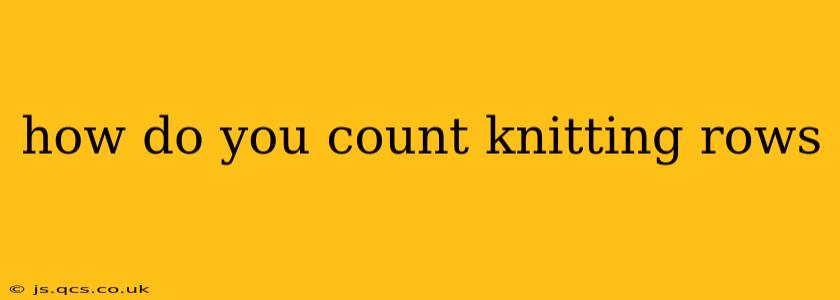 how do you count knitting rows