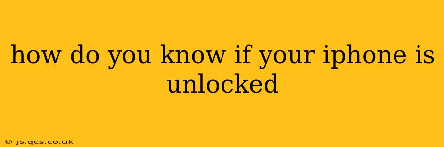 how do you know if your iphone is unlocked