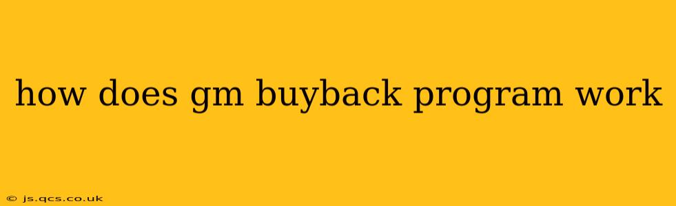 how does gm buyback program work