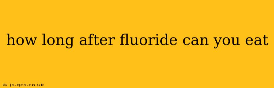 how long after fluoride can you eat