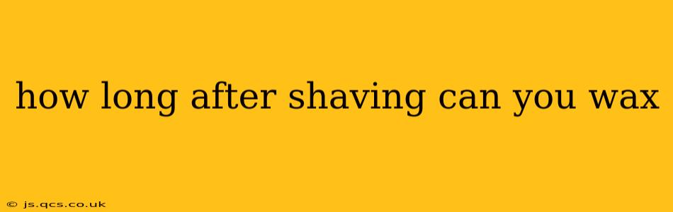 how long after shaving can you wax