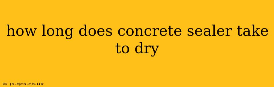 how long does concrete sealer take to dry