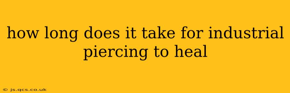 how long does it take for industrial piercing to heal