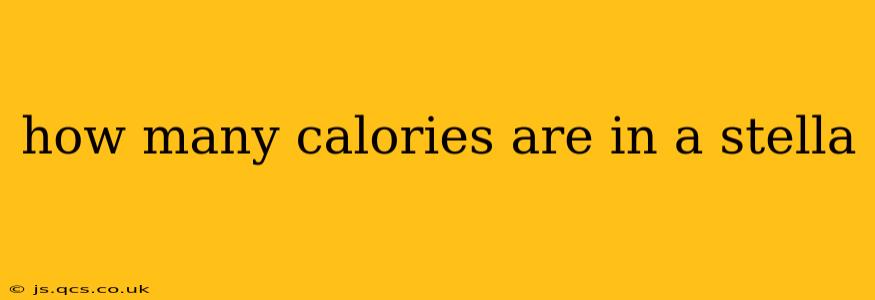 how many calories are in a stella