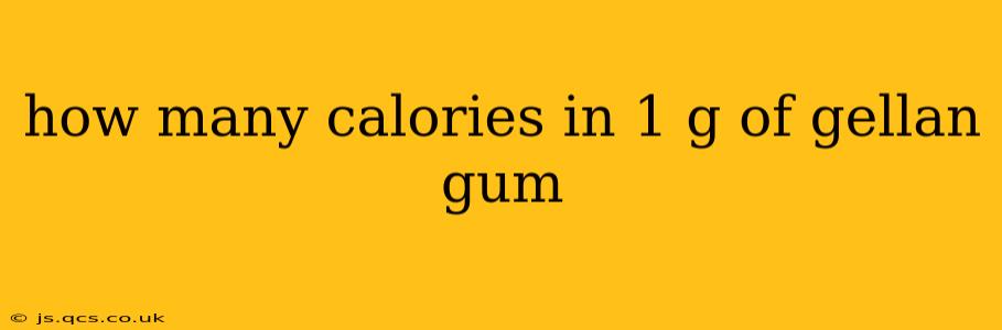 how many calories in 1 g of gellan gum
