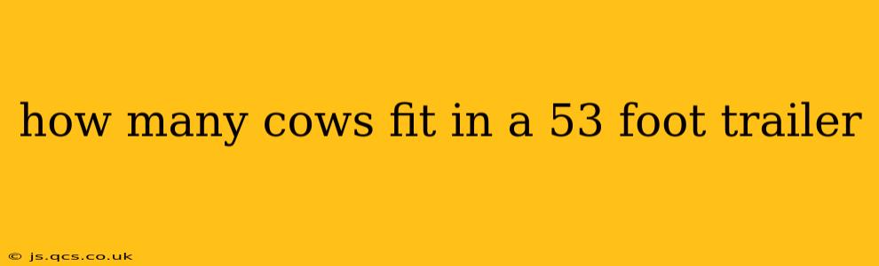 how many cows fit in a 53 foot trailer